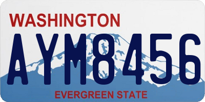 WA license plate AYM8456