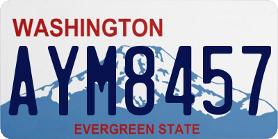 WA license plate AYM8457