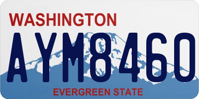 WA license plate AYM8460