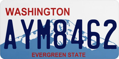 WA license plate AYM8462