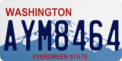 WA license plate AYM8464