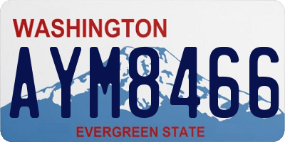 WA license plate AYM8466