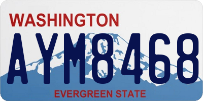 WA license plate AYM8468