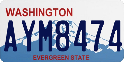 WA license plate AYM8474