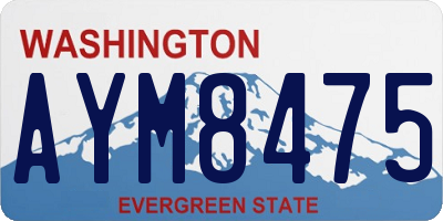 WA license plate AYM8475