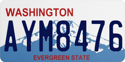 WA license plate AYM8476