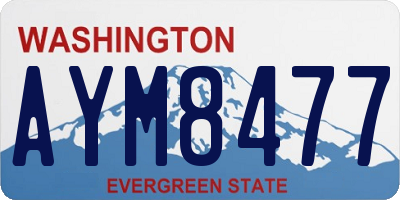 WA license plate AYM8477