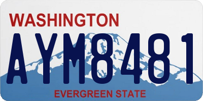 WA license plate AYM8481