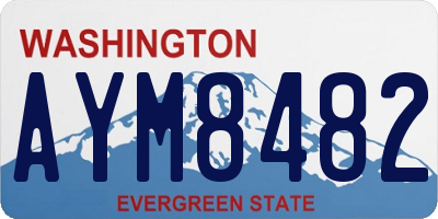 WA license plate AYM8482