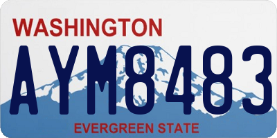 WA license plate AYM8483