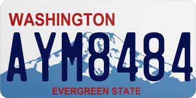 WA license plate AYM8484