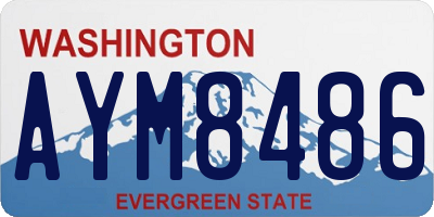 WA license plate AYM8486