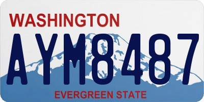 WA license plate AYM8487