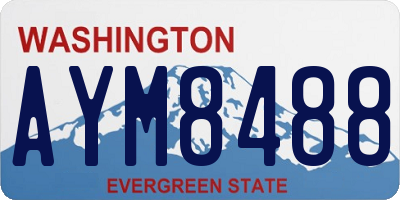 WA license plate AYM8488