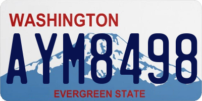 WA license plate AYM8498