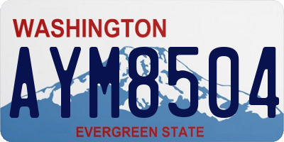 WA license plate AYM8504