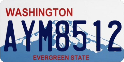 WA license plate AYM8512