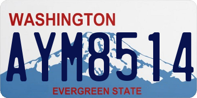 WA license plate AYM8514