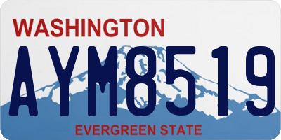 WA license plate AYM8519