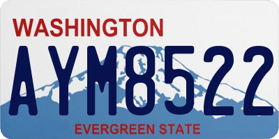 WA license plate AYM8522