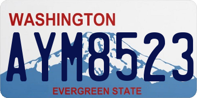WA license plate AYM8523
