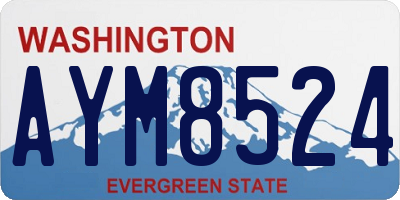 WA license plate AYM8524
