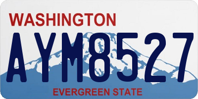 WA license plate AYM8527