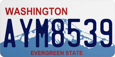 WA license plate AYM8539