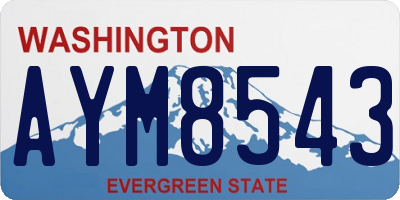 WA license plate AYM8543
