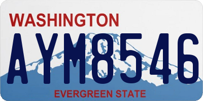 WA license plate AYM8546