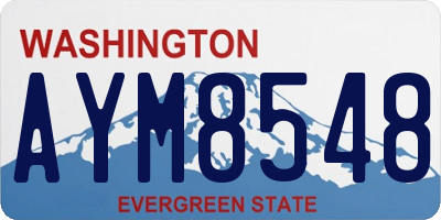 WA license plate AYM8548