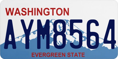 WA license plate AYM8564