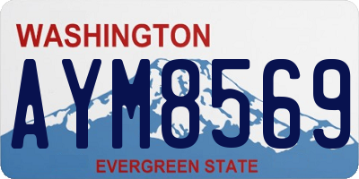 WA license plate AYM8569