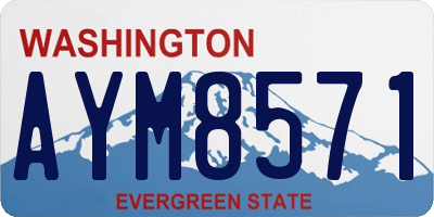 WA license plate AYM8571