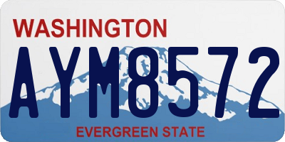 WA license plate AYM8572
