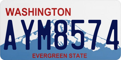 WA license plate AYM8574