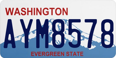 WA license plate AYM8578