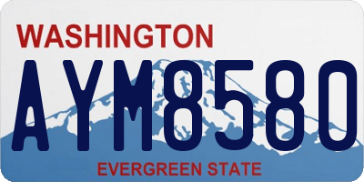 WA license plate AYM8580