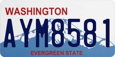 WA license plate AYM8581
