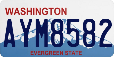 WA license plate AYM8582