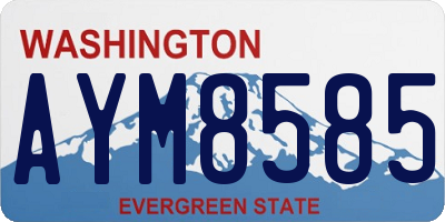 WA license plate AYM8585