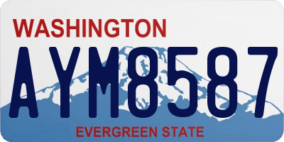 WA license plate AYM8587