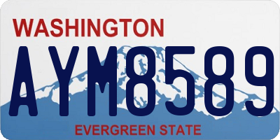 WA license plate AYM8589
