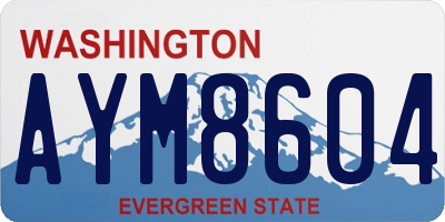 WA license plate AYM8604