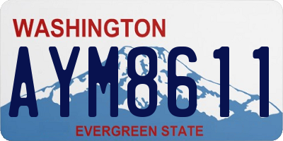 WA license plate AYM8611