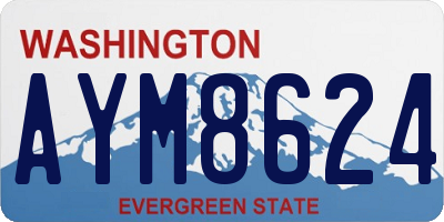 WA license plate AYM8624