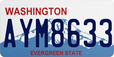 WA license plate AYM8633