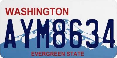WA license plate AYM8634