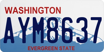 WA license plate AYM8637