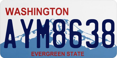 WA license plate AYM8638
